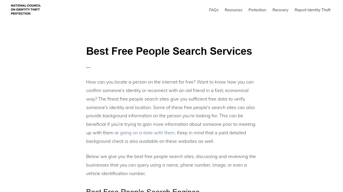 Best Free People Search Services in 2022 - identitytheft.org